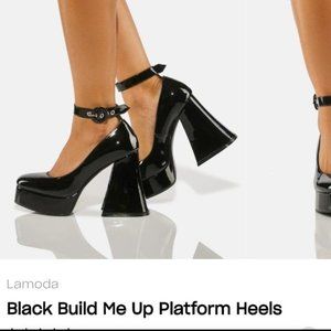 NWOT LaModa Build Me Up Platform Heels sz 8
